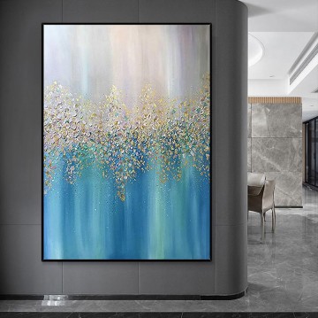 blue Gold 05 wall decor Oil Paintings